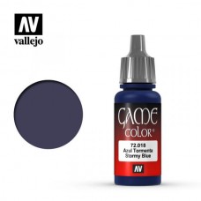 Acrylicos Vallejo - 遊戲色彩 Game Color - 018 - 72018 - 暴風藍色 Stormy Blue - 17 ml. (NT 100)(6/盒)
