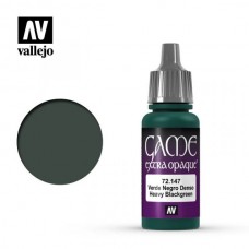 Acrylicos Vallejo - 遊戲色彩 Game Color - 098 - 72147 - 重黑綠色（不透明漆） Heavy Blackgreen - 17 ml. (NT 100)(6/盒)