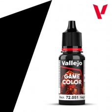 Acrylicos Vallejo - 遊戲色彩 Game Color - 051 - 72051 - 黑色 Black - 17 ml. (NT 100)(6/盒)
