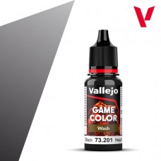 Acrylicos Vallejo - 遊戲色彩 Game Color - 115 - 73201 - 黑色（漬洗漆）Black - 17 ml. (NT 100)(6/盒)