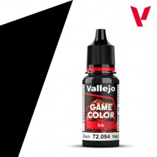 Acrylicos Vallejo - 遊戲色彩 Game Color - 090 - 72094 - 黑色墨水 Black Ink - 17 ml. (NT 100)(6/盒)