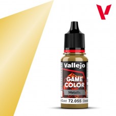 Acrylicos Vallejo - 遊戲色彩 Game Color - 055 - 72055 - 拋光金色 Polished Gold - 17 ml. (NT 100)(6/盒)