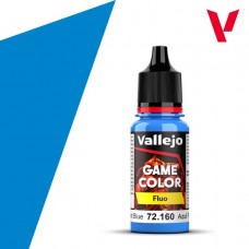 Acrylicos Vallejo - 遊戲色彩 Game Color - 螢光色Fluo-72160- 螢光藍色 Fluorescent Blue(6/盒)