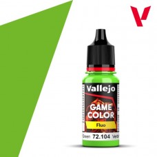 Acrylicos Vallejo - 遊戲色彩 Game Color - 077 - 72104 - 螢光綠 Fluo Green - 17 ml. (NT 100)(6/盒)