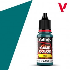 Acrylicos Vallejo - 遊戲色彩 Game Color - 螢光色Fluo-72161- 螢光冷綠色 Fluorescent Cold Green(6/盒)