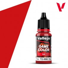 Acrylicos Vallejo - 遊戲色彩 Game Color - 082 - 72086 - 紅色墨水 Red Ink - 17 ml. (NT 100)(6/盒)