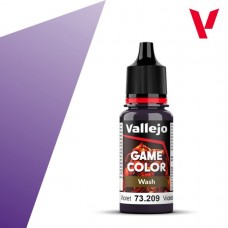 Acrylicos Vallejo - 遊戲色彩 Game Color - 漬洗色Wash-73209- 紫色（漬洗漆） Violet (6/盒)