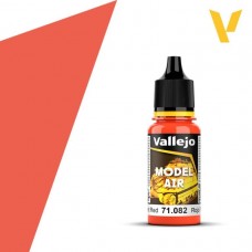 Acrylicos Vallejo - 71082 - 模型噴塗色彩 Model Air - 螢光紅 Fluorescent Red - 17 ml.(NT 100)(6/盒)