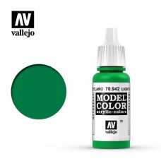 Acrylicos Vallejo - 模型色彩 Model Color - 075 - 70942 - 淺綠色 Light Green - 17 ml. (NT 100)(6/盒)