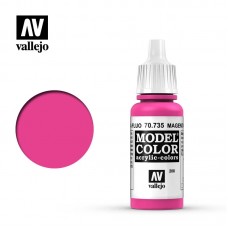 Acrylicos Vallejo - 模型色彩 Model Color - 208 - 70735 - 螢光亮紅 Magenta Fluo - 17 ml. (NT 100)(6/盒)