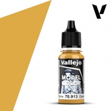 Acrylicos Vallejo - 模型色彩 Model Color - 121 - 70913 - 偏黃赭色 Yellow Ochre - 17 ml. (NT 100)(6/盒)