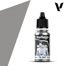 Acrylicos Vallejo - 模型色彩 Model Color - 171 - 70997 - 銀色（金屬色） Silver - 17 ml. (NT 100)(6/盒)