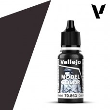 Acrylicos Vallejo - 模型色彩 Model Color - 179 - 70863 - 槍鐵灰色（金屬色） Gunmetal Grey - 17 ml. (NT 100)(6/盒)