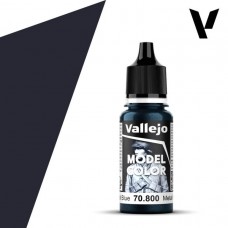 Acrylicos Vallejo - 模型色彩 Model Color - 180 - 70800 - 鐵槍藍色（金屬色） Gunmetal Blue - 17 ml. (NT 100)(6/盒)