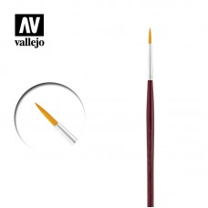 Acrylicos Vallejo - P54100 - Brush - 塑膠纖維圓形畫筆 10/0 號 (極細)Round Toray Brush No.10/0(建議售價NT120)(12/包)