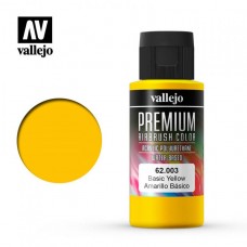 Acrylicos Vallejo - 62003 - 高階色彩 Premium Color - 基礎黃色 Basic Yellow - 60 ml. (建議售價NT 220)
