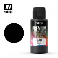 Acrylicos Vallejo - 62020 - 高階色彩 Premium Color - 黑色 Black - 60 ml. (建議售價NT 220)