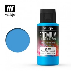 Acrylicos Vallejo - 62038 - 高階色彩 Premium Color - 螢光藍色 Blue Fluo - 60 ml. (建議售價NT 230)