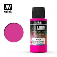 Acrylicos Vallejo - 62036 - 高階色彩 Premium Color - 螢光洋紅色 Magenta Fluo - 60 ml. (建議售價NT 230)