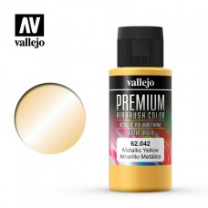 Acrylicos Vallejo - 62042 - 高階色彩 Premium Color - 金屬黃色 Metallic Yellow - 60 ml. (建議售價NT 230)