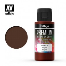 Acrylicos Vallejo - 62018 - 高階色彩 Premium Color - 棕褐色 Sepia - 60 ml. (建議售價NT 220)