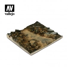 Acrylicos Vallejo - SC002 - Vallejo場景模型 Vallejo Scenics - 14x14 Rubble Street Section - 14 x 14 ml.(NT 630)