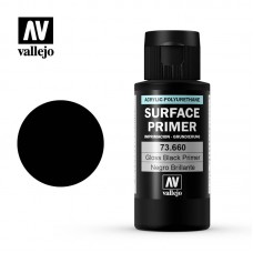 Acrylicos Vallejo - 73660 - 表面底漆 Surface Primer - 亮光黑色 Gloss Black Primer - 60 ml.(NT 240)