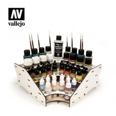 Acrylicos Vallejo -26008 - 顏料配件 Accessories - 顏料放置架:轉角型 Display: AV Corner Paint(NT 720)