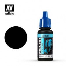 Acrylicos Vallejo - 機甲色彩 Mecha Color - 042 - 69042 - 純黑色 Pure Black - 17 ml. (NT 110)(6/盒)