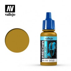 Acrylicos Vallejo - 機甲色彩 Mecha Color - 048 - 69059 - 金色（金屬色）Gold - 17 ml. (NT 110)(6/盒)
