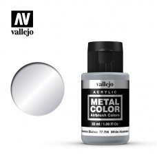 Acrylicos Vallejo - 77706 - 金屬色彩 Metal Color - 白鋁 White Aluminium - 32 ml.(NT 300)