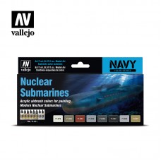 Acrylicos Vallejo - 71611 - 模型噴塗色套組 Model Air - 核子潛艇 Nuclear Submarines (8) - 17 ml.(NT 810)