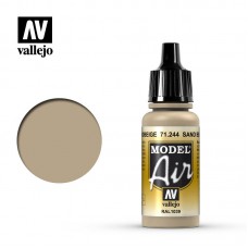 Acrylicos Vallejo - 71244 - 模型噴塗色彩 Model Air - 迷彩沙米色RAL Camouflage Sandbeige RAL 1039 - 17 ml.(NT 100)