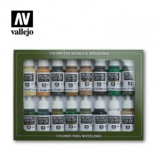 Acrylicos Vallejo -70109 - 模型色彩 Model Color - 二戰盟軍套組(16色) Allied Forces WWII (16)（1550）