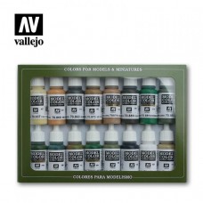 Acrylicos Vallejo -70109 - 模型色彩 Model Color - 二戰盟軍套組(16色) Allied Forces WWII (16)（1550）