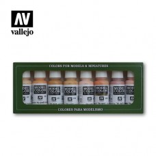 Acrylicos Vallejo -70124 - 模型色彩 Model Color - 臉&膚色套組(8色) Face & Skin Tones (8)（NT 780）