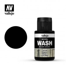 Acrylicos Vallejo - 76518 - 模型漬洗漆 Model Wash - 黑色漬洗色 Black Wash - 35 ml.(NT 190)