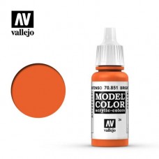 Acrylicos Vallejo - 模型色彩 Model Color - 024 - 70851 - 亮橘色 Bright Orange - 17 ml. (NT 100)(6/盒)