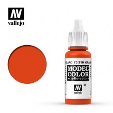 Acrylicos Vallejo - 模型色彩 Model Color - 027 - 70910 - 橘紅色 Orange Red - 17 ml. (NT 100)(6/盒)