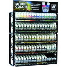 Acrylicos Vallejo -EX124FULL - 模型色彩 Model Color - 模型色彩愛用色80色含漆架套組 Model Color Hobby Range 80 colors(17ml. bottles)
