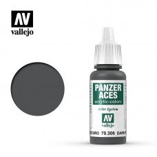 Acrylicos Vallejo - 70306 - 裝甲王牌 Panzer Aces - 深橡膠色 Dark Rubber - 17 ml.(NT 110)(6/盒)