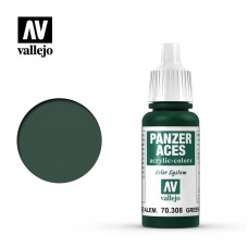 Acrylicos Vallejo - 70308 - 裝甲王牌 Panzer Aces - 綠尾燈色 Green Tail Light - 17 ml.(NT 110)(6/盒)