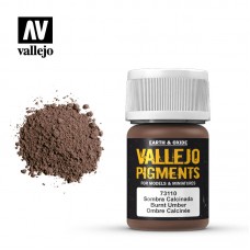 Acrylicos Vallejo - 73110 - 色粉 Pigments - 焚火棕土色 Burnt Umber - 35 ml.(NT 140)