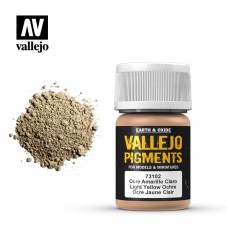 Acrylicos Vallejo - 73102 - 色粉 Pigments - 淡黃色赭石色 Light Yellow Ochre - 35 ml.(NT 140)