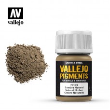 Acrylicos Vallejo - 73109 - 色粉 Pigments - 天然棕土色 Natural Umber - 35 ml.(NT 140)