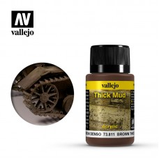 Acrylicos Vallejo - 73811 - 舊化效果液 Weathering Effects - 棕色厚泥土 Brown Thick Mud - 40 ml.(NT 200)