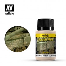Acrylicos Vallejo - 73804 - 舊化效果液 Weathering Effects - 淺棕色飛濺泥土 Light Brown Splash Mud - 40 ml.(NT 200)