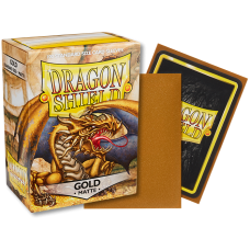 龍盾Dragon Shield 100 - AT-11006- 龍盾卡套標準尺寸(100入)Standard Deck Protector Sleeves - 磨砂Matte Gold金色 (NT350)