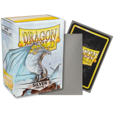 龍盾Dragon Shield 100 - AT-11008- 龍盾卡套標準尺寸(100入)Standard Deck Protector Sleeves - 磨砂Matte Silver銀色 (NT350)