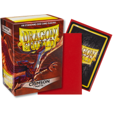 龍盾Dragon Shield 100 - AT-11021- 龍盾卡套標準尺寸(100入)Standard Deck Protector Sleeves - 磨砂Matte Crimson緋紅色 (NT350)